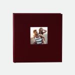 ألبوم "Bella Vista Bordeaux" لإدخال الصور بسهولة، بتصميم فاخر وأنيق بلون بوردو العميق.