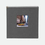 ألبوم "Bella Vista Grey" لإدخال الصور بسهولة، بتصميم أنيق وهادئ بلون الرمادي.